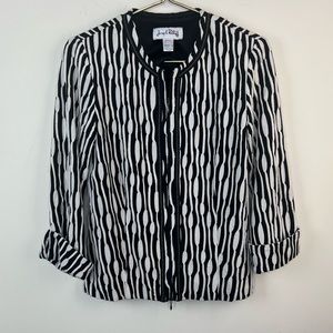 Joseph Ribkoff Black White Blazer